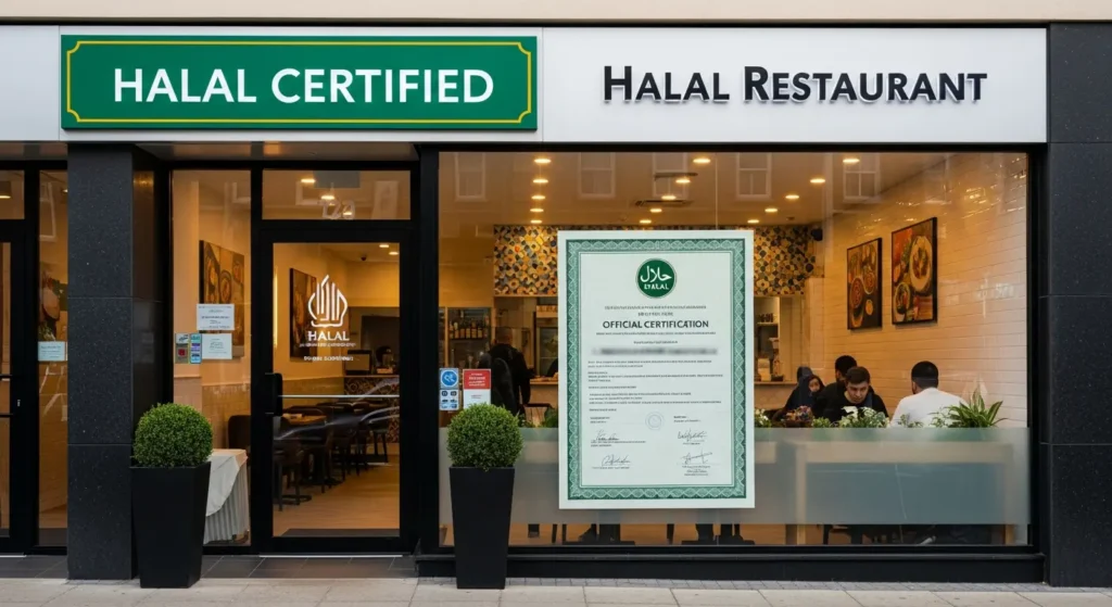 Complete checklist for verifying halal restaurant certification with certificate example and verification steps